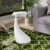 Manhattan Comfort Lava Accent Table in White ET003-WH